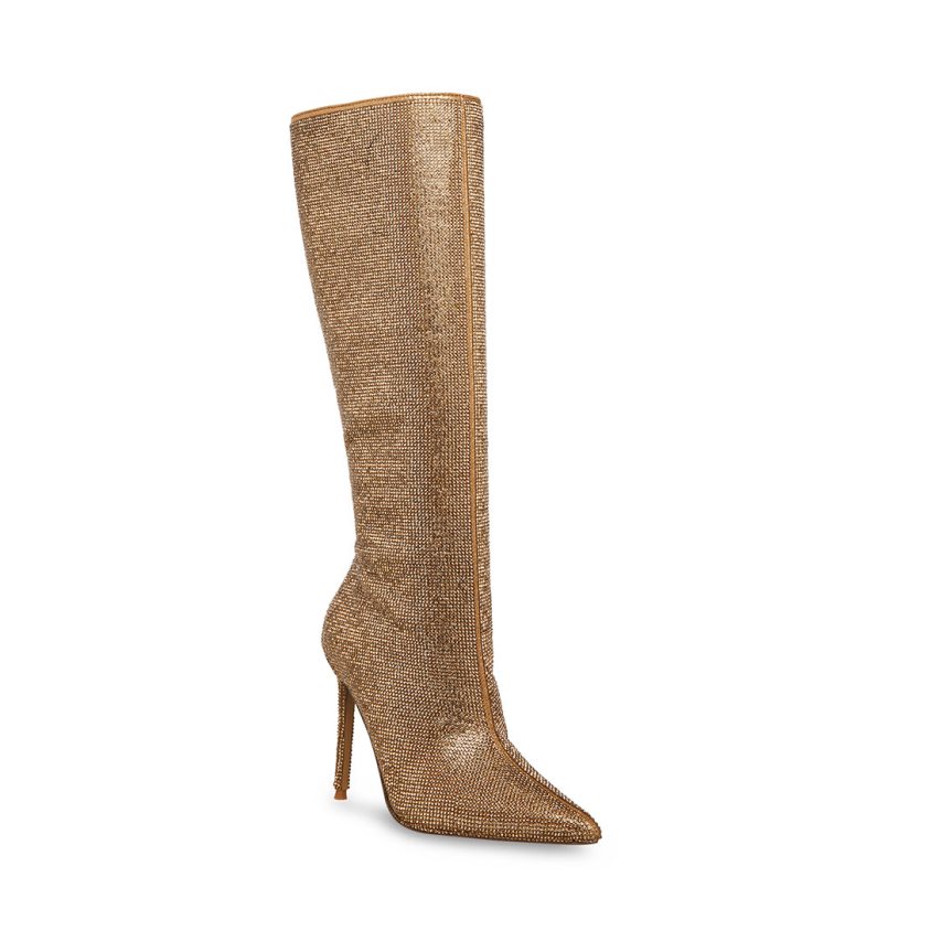 Botas Altas Steve Madden Valinda Mujer Doradas | ES MSE138